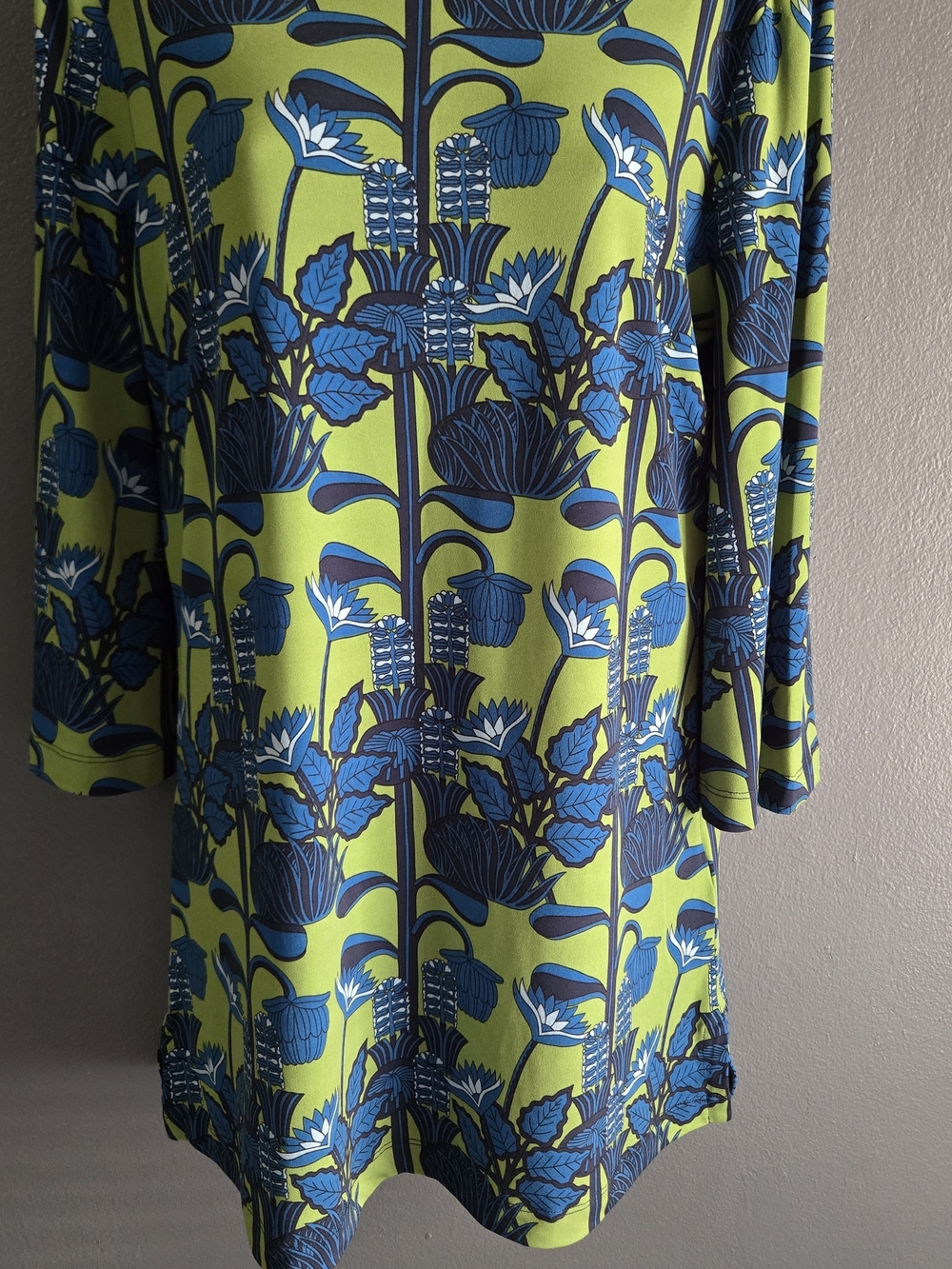 Brooks Brothers M Stretch Botanical Mod Palm Beach Preppy Tunic Top - Picture 7 of 8